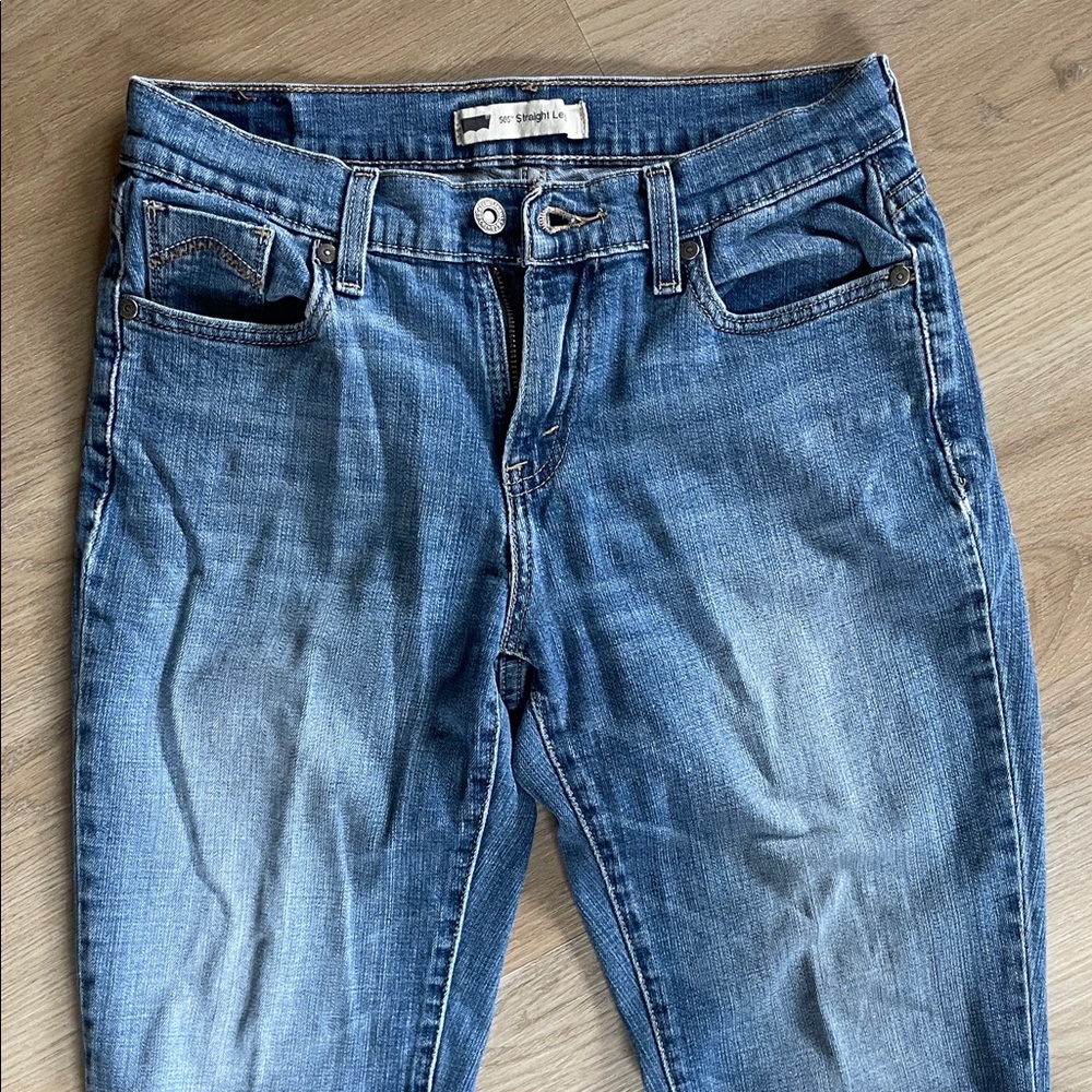Classic Levi 505 Straight Leg Blue Denim Jeans
